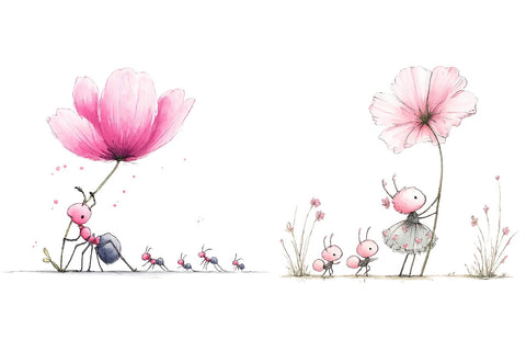 12 Spring Bugs Clipart Bundle, Watercolor Insects PNG Sublimation Paper Switch 