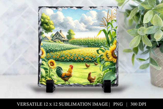 12x12 Farmhouse Sublimation Design PNG Sublimation BijouBay 