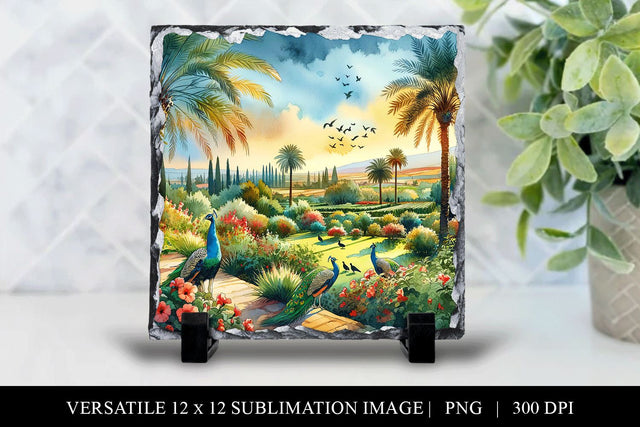 12x12 Tropical Morocco Sublimation Design PNG Sublimation BijouBay 