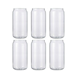 13oz Frosted Glass Cans with Bamboo Lids & Straws 6 Pack of Craft Express Sublimation Blanks