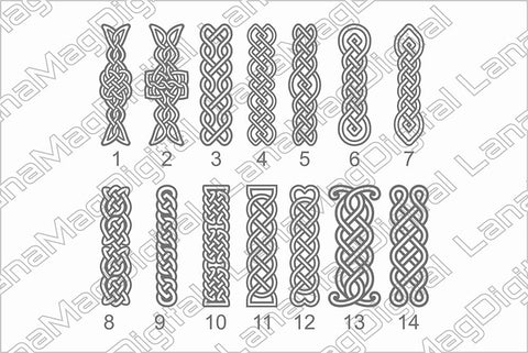 14 Celtic bookmarks svg Celtic knot svg Bookmarks bundle SVG LanaMagDigital 