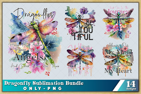 14 Dragonfly Sublimation Bundle, Insect PNG Design, Decorative Collection, Dragonfly PNG, Watercolor Dragonfly, Digital Download, Sublimation PNG Sublimation Jagonath Roy 
