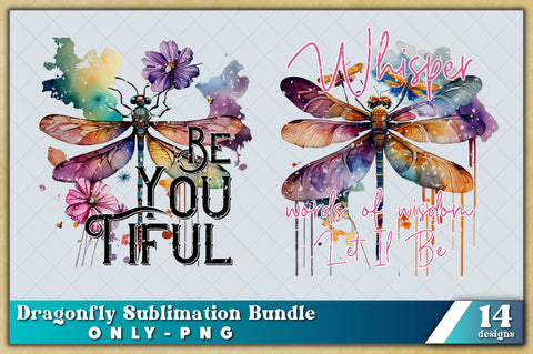 14 Dragonfly Sublimation Bundle, Insect PNG Design, Decorative Collection, Dragonfly PNG, Watercolor Dragonfly, Digital Download, Sublimation PNG Sublimation Jagonath Roy 