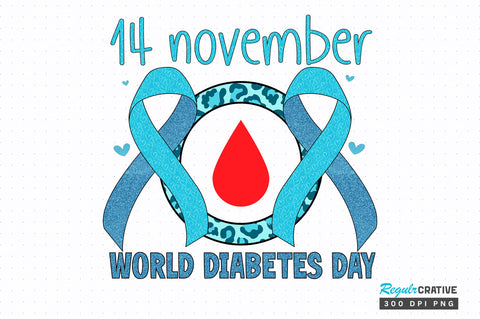 14 november world diabetes day png design Sublimation Regulrcrative 