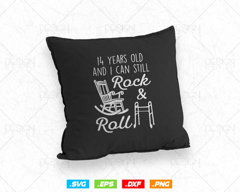 14 Years Old Rock & Roll Birthday Svg Png,14th Birthday Clipart T shirt Design Gifts,Svg Files for Cricut, Teenager Birthday Party Squad Svg SVG DesignDestine 