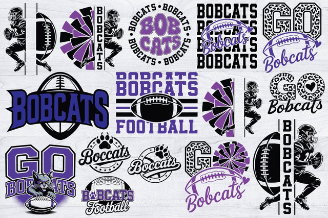 15 Bobcats Football Shirt Bundle, Sports Team Svg, Bobcats Football Silhouette SVG Creativeart88 