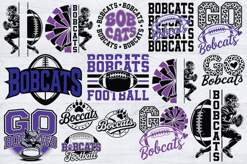15 Bobcats Football Shirt Bundle, Sports Team Svg, Bobcats Football Silhouette SVG Creativeart88 