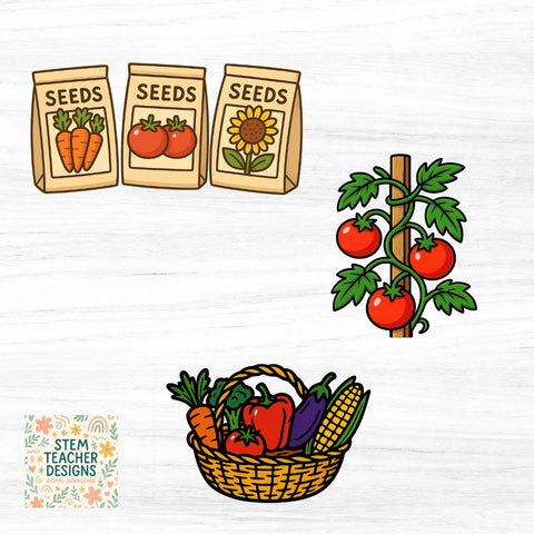 15 Gardening Clipart PNGs – Cute Garden Tools, Plants, and Quotes! Sublimation The STEM Teacher 