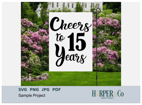 15 Year SVG PNG Cut EPS File SVG HarperNCo 