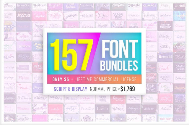 157 Font Bundles Font gatype 
