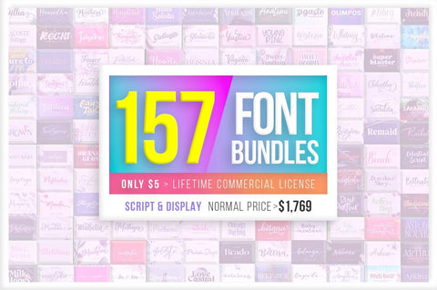 157 Font Bundles Font gatype 