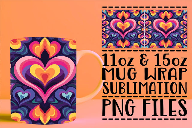 15oz Mug Love Patterns Sublimation afrosvg 