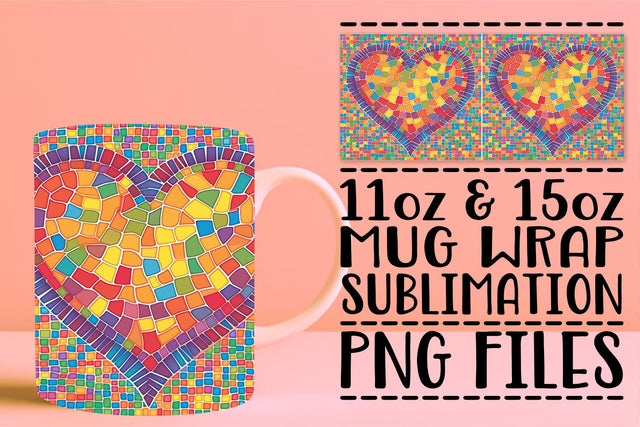 15oz Valentine's Charm Mug Sublimation afrosvg 