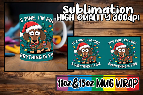 15x 11oz Mug Wrap Design , Xmas Sublimation afrosvg 