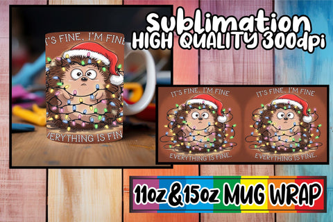 15x 11oz Mug Wrap Design , Xmas Sublimation afrosvg 