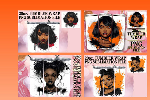 15x 20oz Tumbler Wrap Design Set , Halloween Sublimation afrosvg 