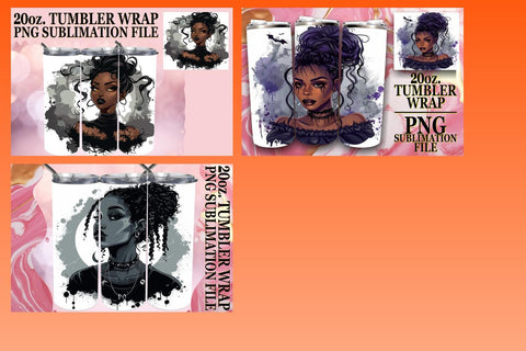 15x 20oz Tumbler Wrap Design Set , Halloween Sublimation afrosvg 