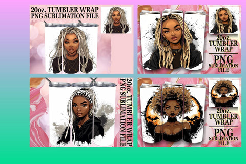 15x 20oz Tumbler Wrap Design Set , Halloween Sublimation afrosvg 