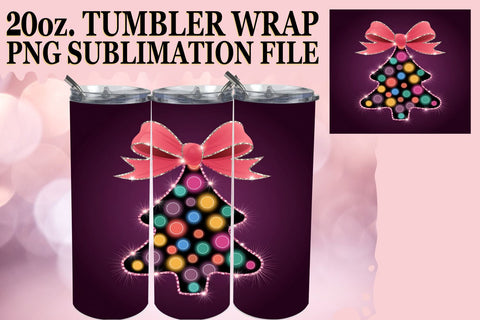 15x 20oz Tumbler Wrap Designs Collection , Neon Xmas Sublimation afrosvg 
