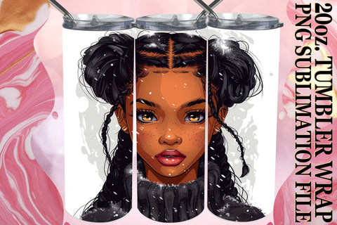 15x 20oz Tumbler Wraps Design Bundle Kit , Xmas Girl Sublimation afrosvg 