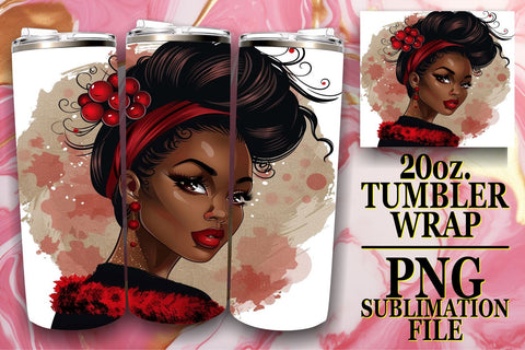 15x 20oz Tumbler Wraps Design Bundle Kit , Xmas Girl Sublimation afrosvg 