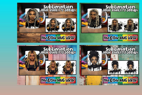 15x Abstract Mug Wrap Design , Halloween Sublimation afrosvg 
