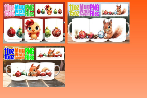 15x Bold Sublimation Mug Wrap , Holiday Sublimation afrosvg 