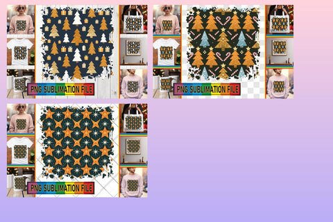 15x Bundle of PNG Designs , Christmas Sublimation afrosvg 