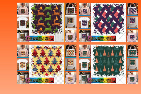 15x Bundle of PNG Designs , Christmas Sublimation afrosvg 