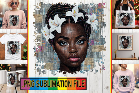 15x Bundle of PNG Designs , Woman Sublimation afrosvg 