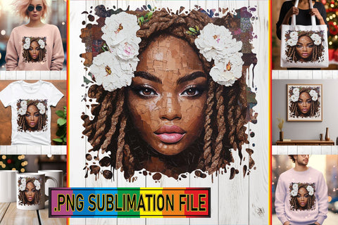 15x Bundle of PNG Designs , Woman Sublimation afrosvg 