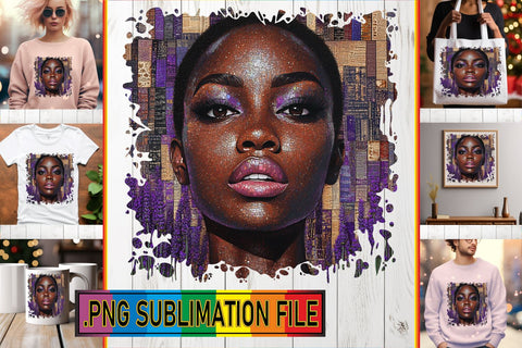 15x Bundle of PNG Designs , Woman Sublimation afrosvg 