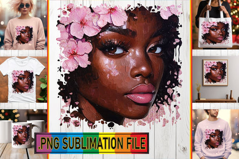 15x Bundle of PNG Designs , Woman Sublimation afrosvg 