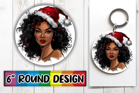 15x Car Coaster Design Bundle for Sublimation , Xmas Girl Sublimation afrosvg 