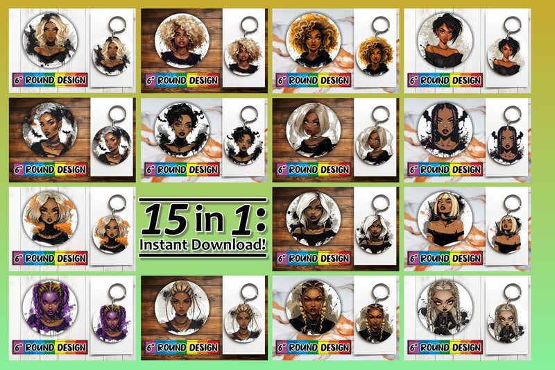 15x Car Coaster Design Sublimation , Halloween Sublimation afrosvg 