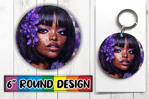 15x Car Coaster Sublimation Pack , Woman Sublimation afrosvg 