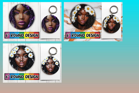 15x Car Coaster Sublimation Pack , Woman Sublimation afrosvg 