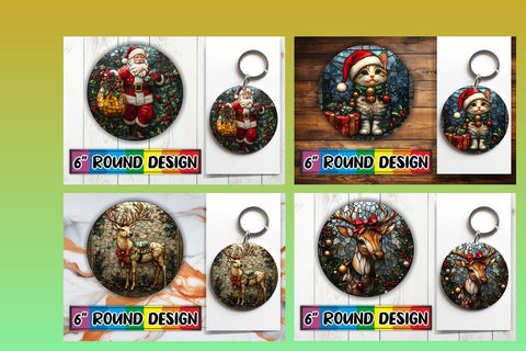 15x Coaster Design Bundle Set , Holiday Sublimation afrosvg 