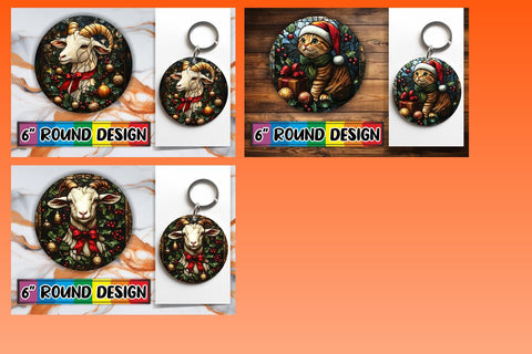 15x Coaster Design Bundle Set , Holiday Sublimation afrosvg 