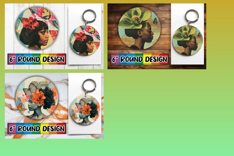 15x Coaster Design Bundle Set , Woman Sublimation afrosvg 