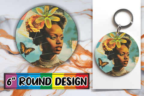 15x Coaster Design Bundle Set , Woman Sublimation afrosvg 