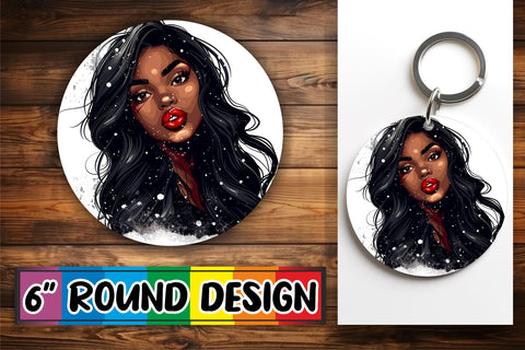 15x Coaster Design Pack for Sublimation , Xmas Girl Sublimation afrosvg 