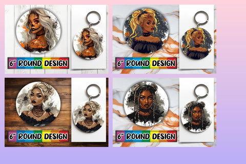 15x Coaster Design Sublimation Bundle Pack , Halloween Sublimation afrosvg 