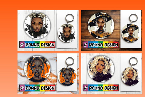 15x Coaster Design Sublimation Bundle Pack , Halloween Sublimation afrosvg 