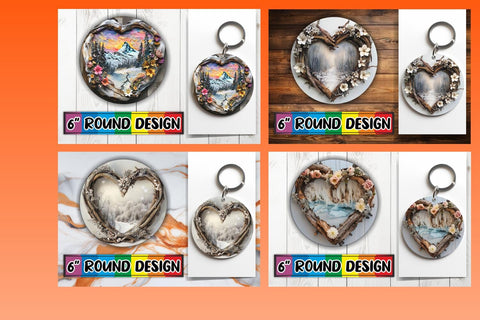 15x Coaster & Keychain Design Pack Sublimation , Christmas Sublimation afrosvg 