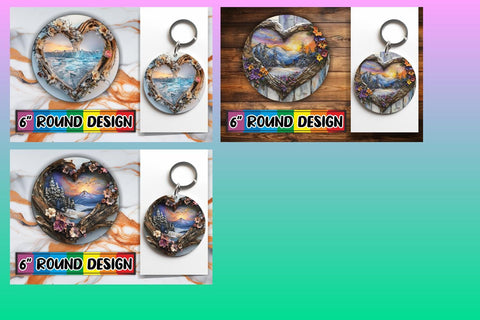 15x Coaster & Keychain Design Pack Sublimation , Christmas Sublimation afrosvg 