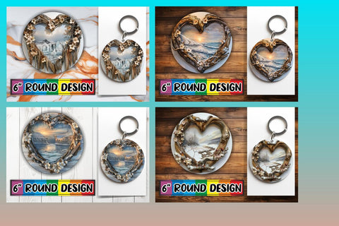 15x Coaster & Keychain Design Pack Sublimation , Christmas Sublimation afrosvg 
