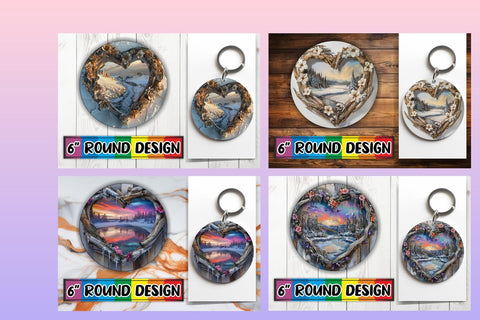 15x Coaster & Keychain Design Pack Sublimation , Christmas Sublimation afrosvg 