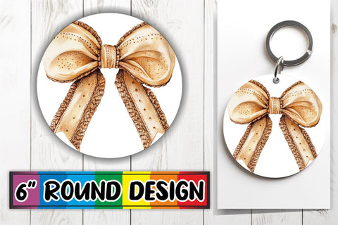 15x Coaster & Keychain Sublimation Kit , Bow Sublimation afrosvg 