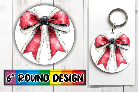 15x Coaster & Keychain Sublimation Kit , Bow Sublimation afrosvg 